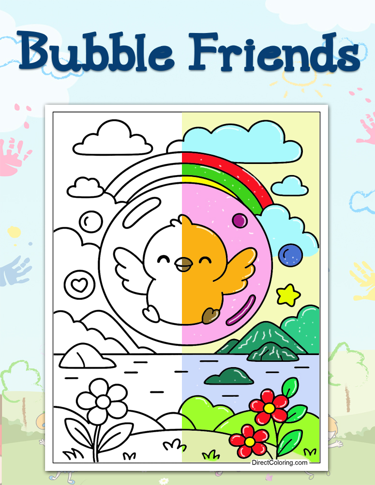 Bubble Friends Coloring Pages